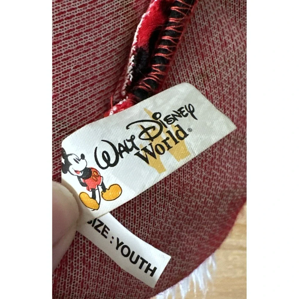 RARE Vintage Walt Disney World Mickey Ears Santa Hat Zebra Animal Kingdom‎ Youth