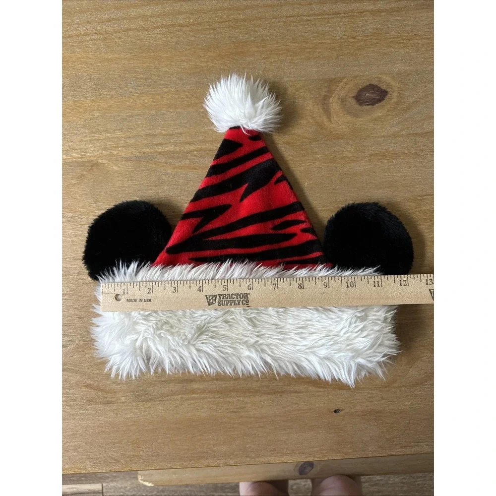 RARE Vintage Walt Disney World Mickey Ears Santa Hat Zebra Animal Kingdom‎ Youth