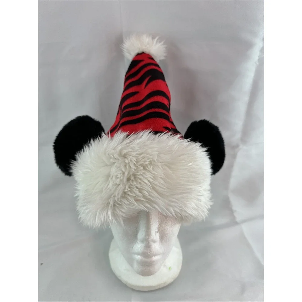 RARE Vintage Walt Disney World Mickey Ears Santa Hat Zebra Animal Kingdom‎ Youth