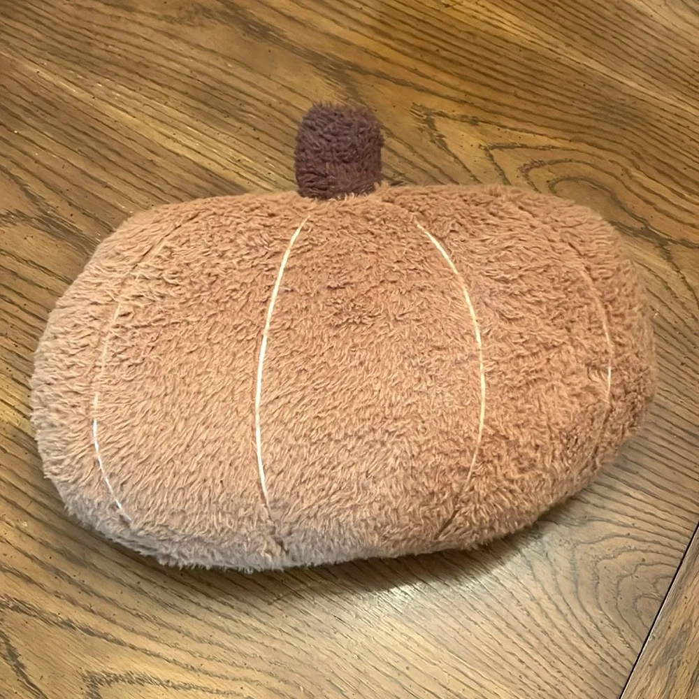 Rachel Ashwell pumpkin‎ pillows, 3 available-1 orange and 2 brown