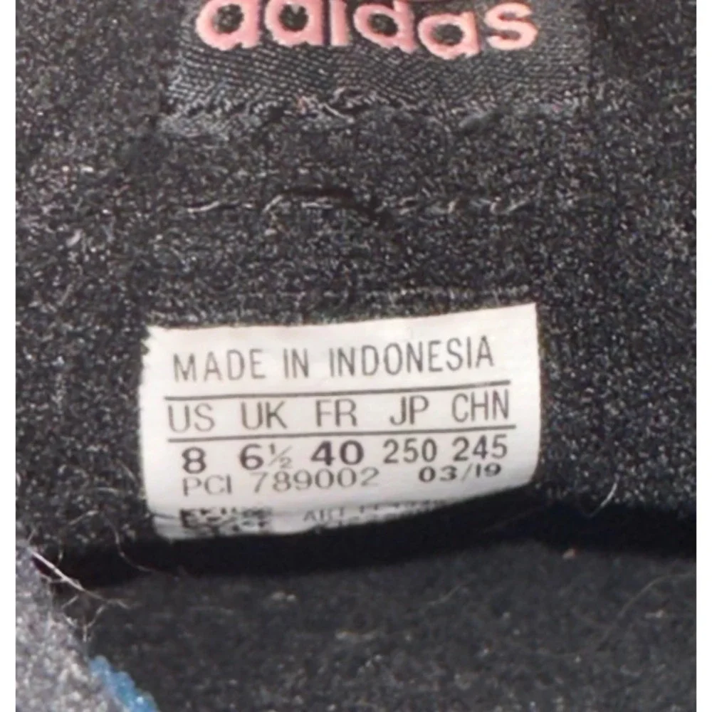 Adidas Continental 80 Women Black‎ Leather Pink Accent Sneakers Shoes Size 8