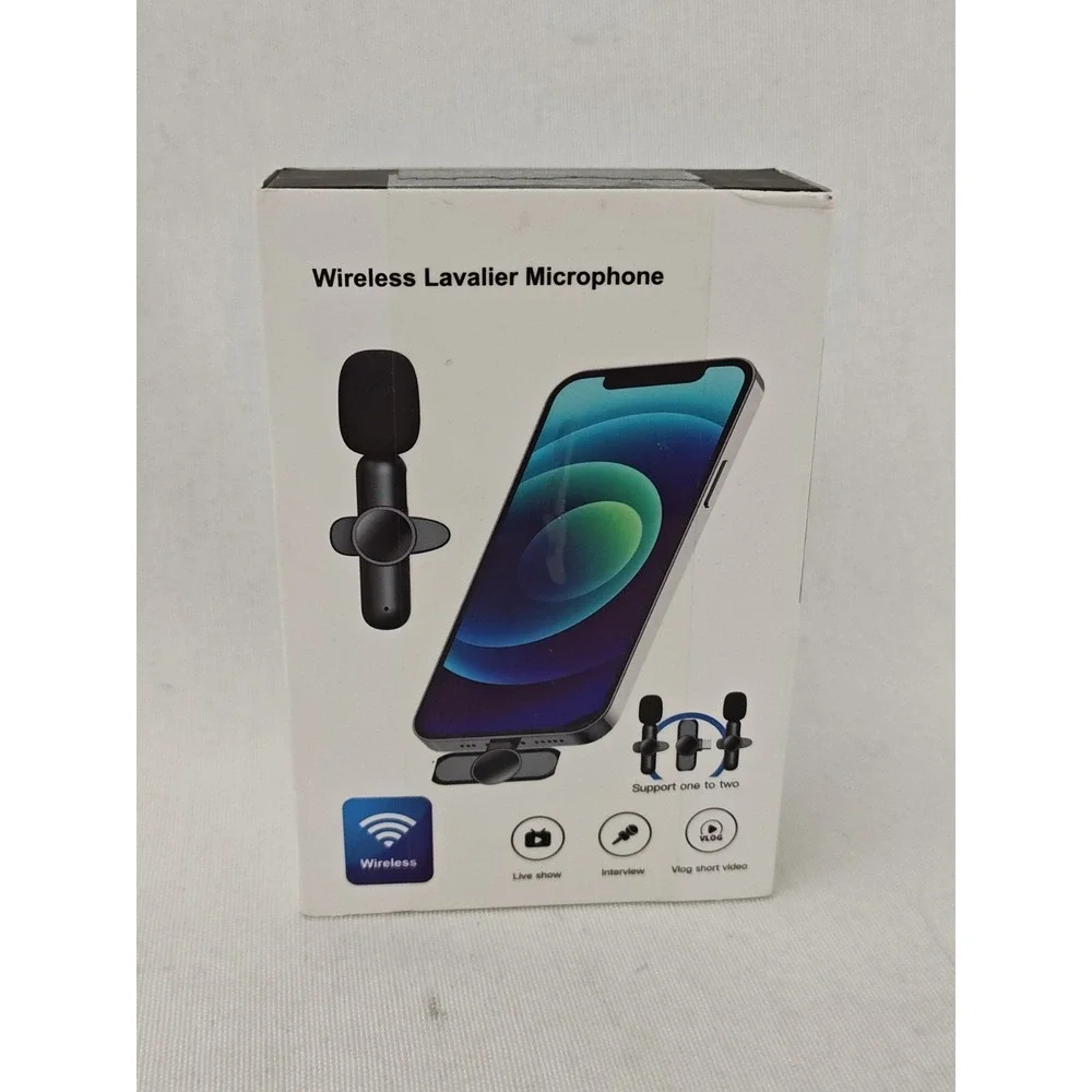 *iPhone‎ Only* 2 Pack Wireless Lavalier Microphones Built-in New In box Sealed