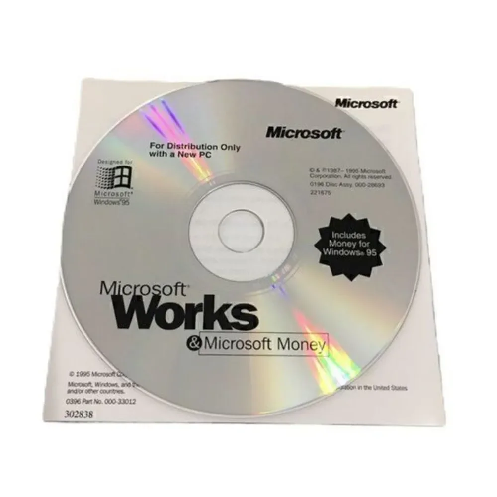 Microsoft Works 4.0 and Money 95 for Windows 95