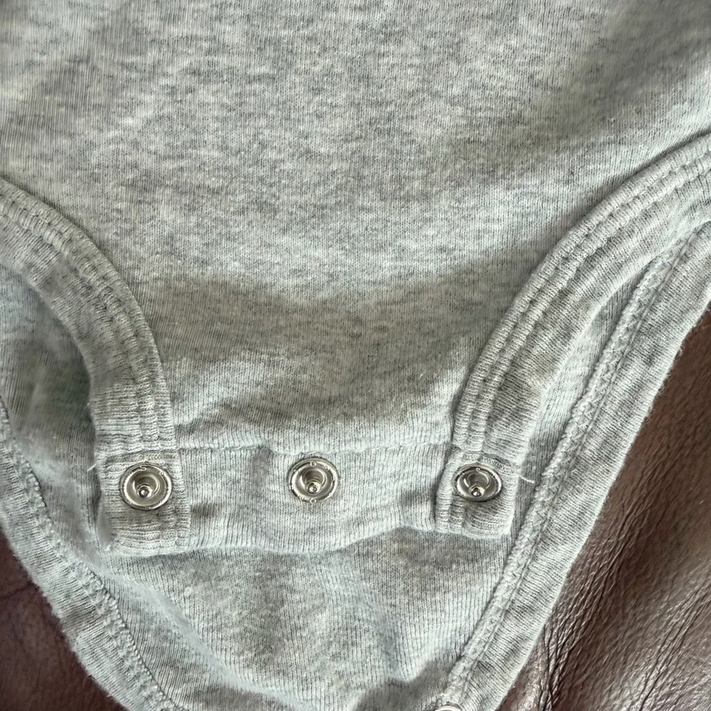 Carters 3 Months Grey “Handsome like Daddy” Onesie Three Button‎ Snap
