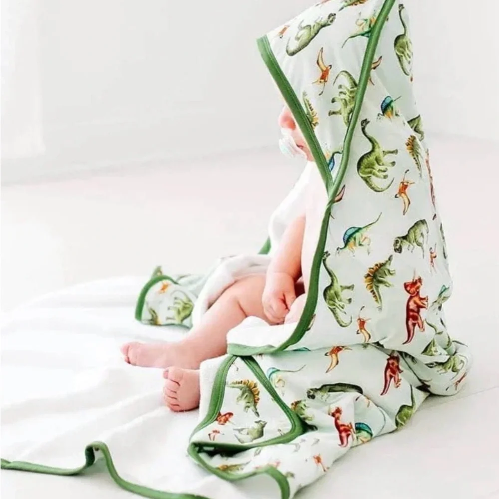 NWOT Posh Peanut Dinosaur Hooded Towel