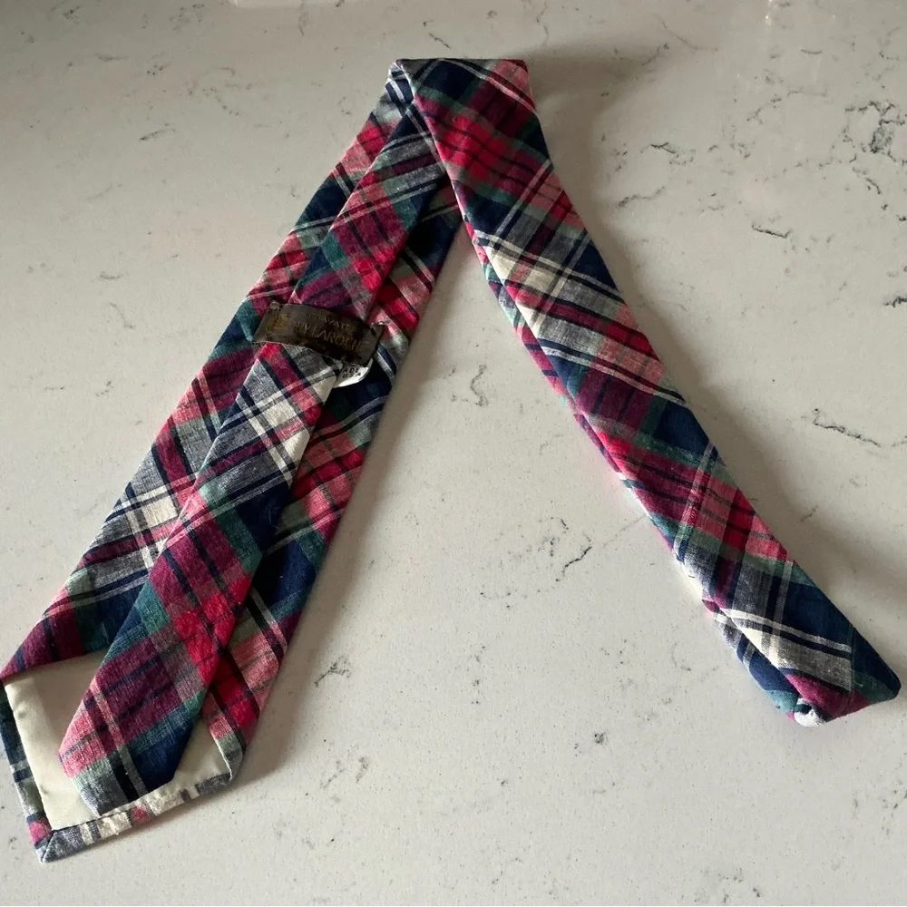 Guy Laroche madras tie neck