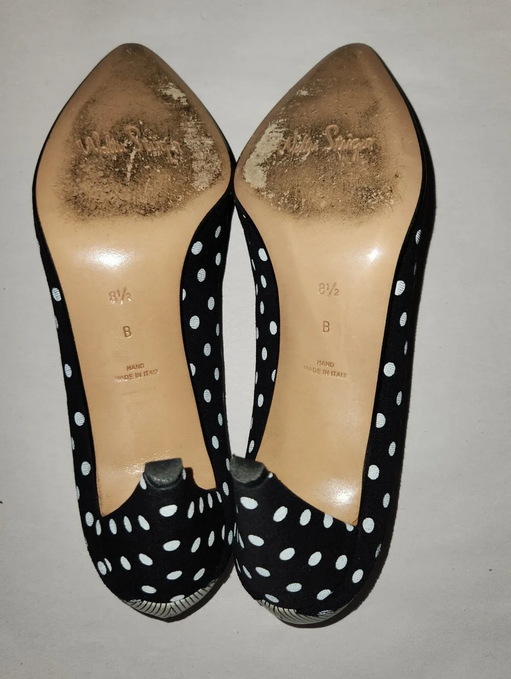 Walter Steiger Polka Dot Striped Heels