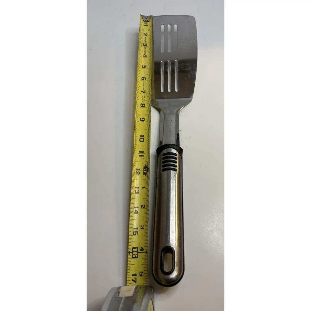 Stainless Steel Double Slotted Extra Long Spatula
