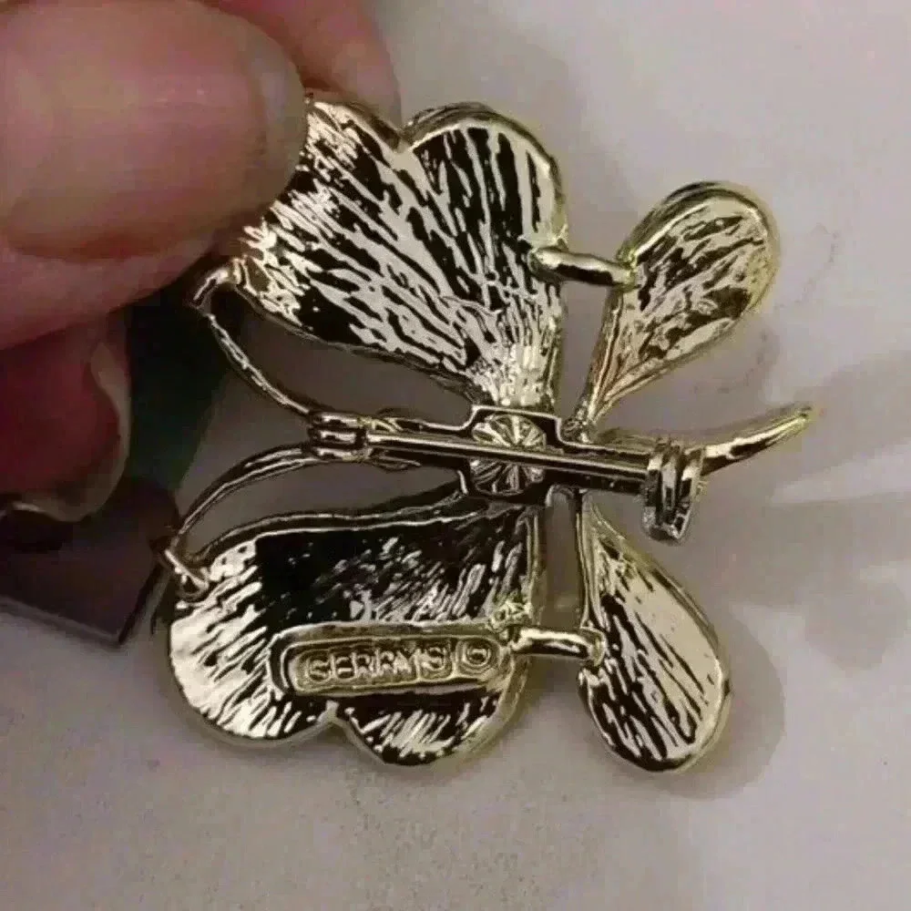Gerrys Ornate Silver Tone Butterfly‎ Brooch/ Pin