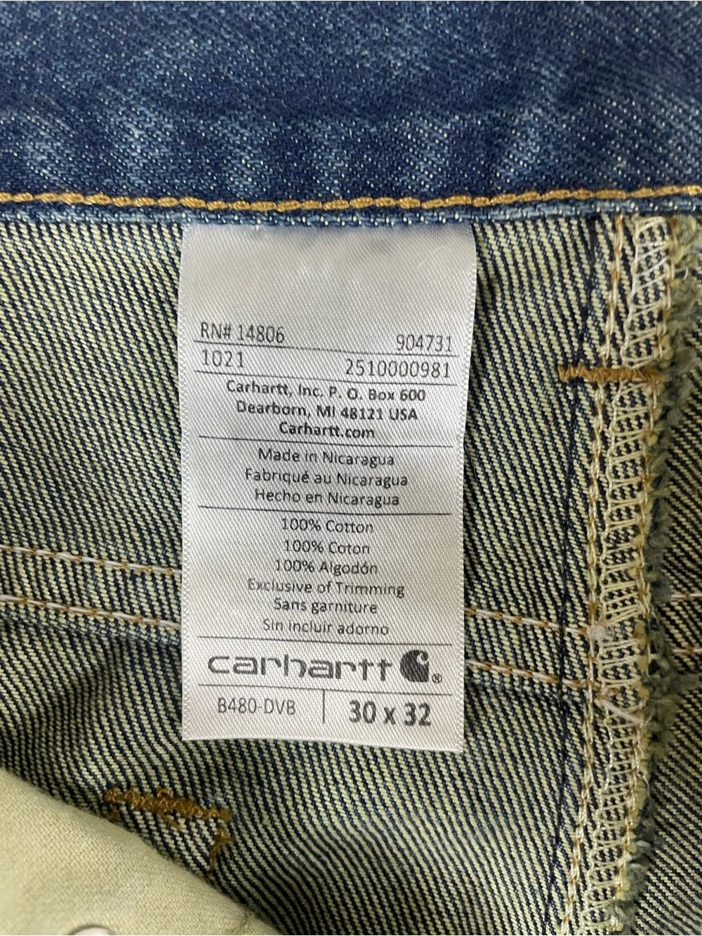 Carhartt new tags