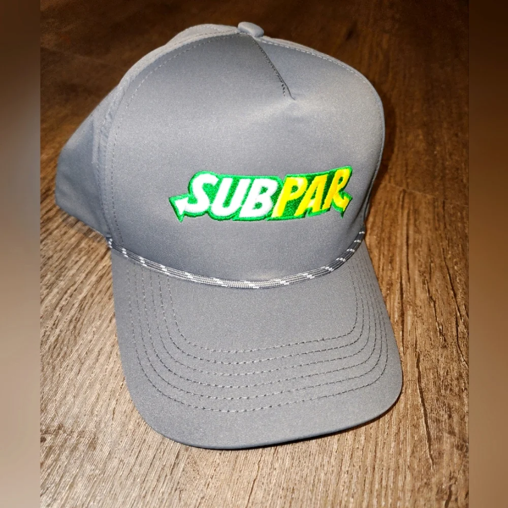 Subpar Grey Golf Hat Cap NEW Happy Gilmor