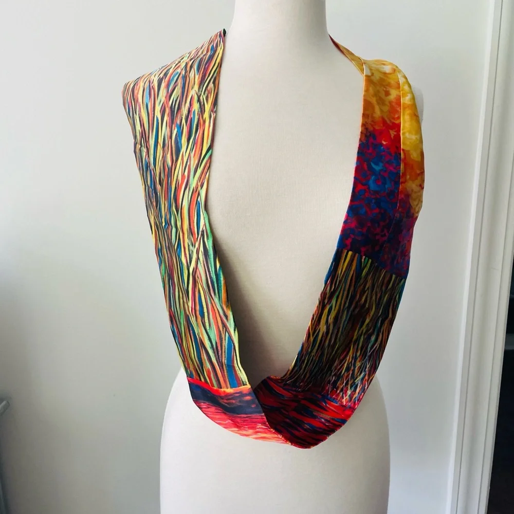 New! JONATHAN GREEN Infinity Silk SIGNED Scarf