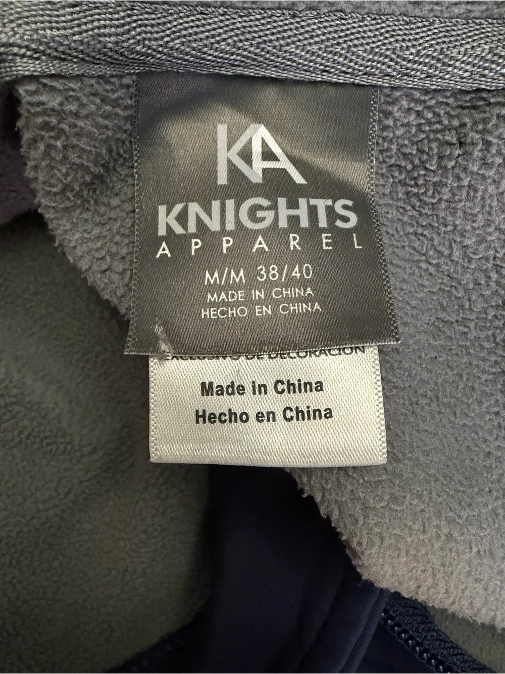 NC Tar Heels Knights Apparel Gray Fleece Jacket