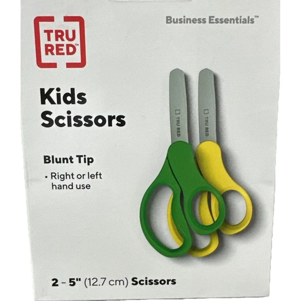 True Red Kids Scissors 5 Inch  2 Pcs