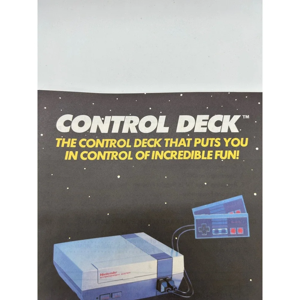 Nintendo NES Control Deck Instruction Manual Original REV-4 1989 Vintage Booklet