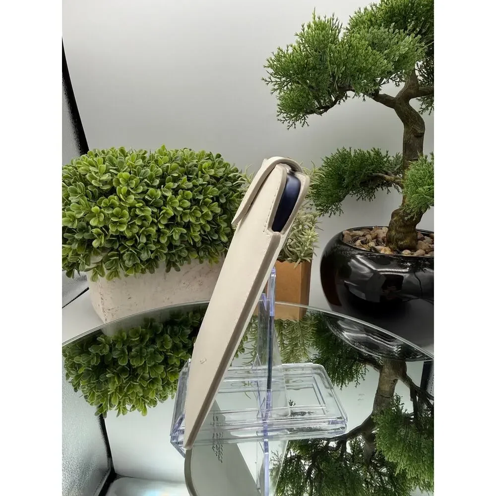 Maison Margiela off-white leather phone pouch