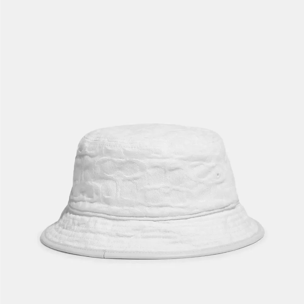NWT‎ Coach Signature Jacquard Bucket Hat