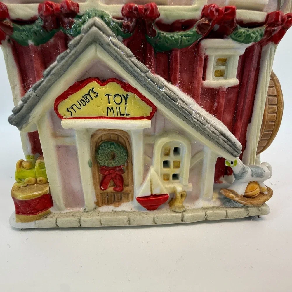 VTG‎ Stubby's Toy Mill Santakin's Village Christmas Village Home Decor Porcelain