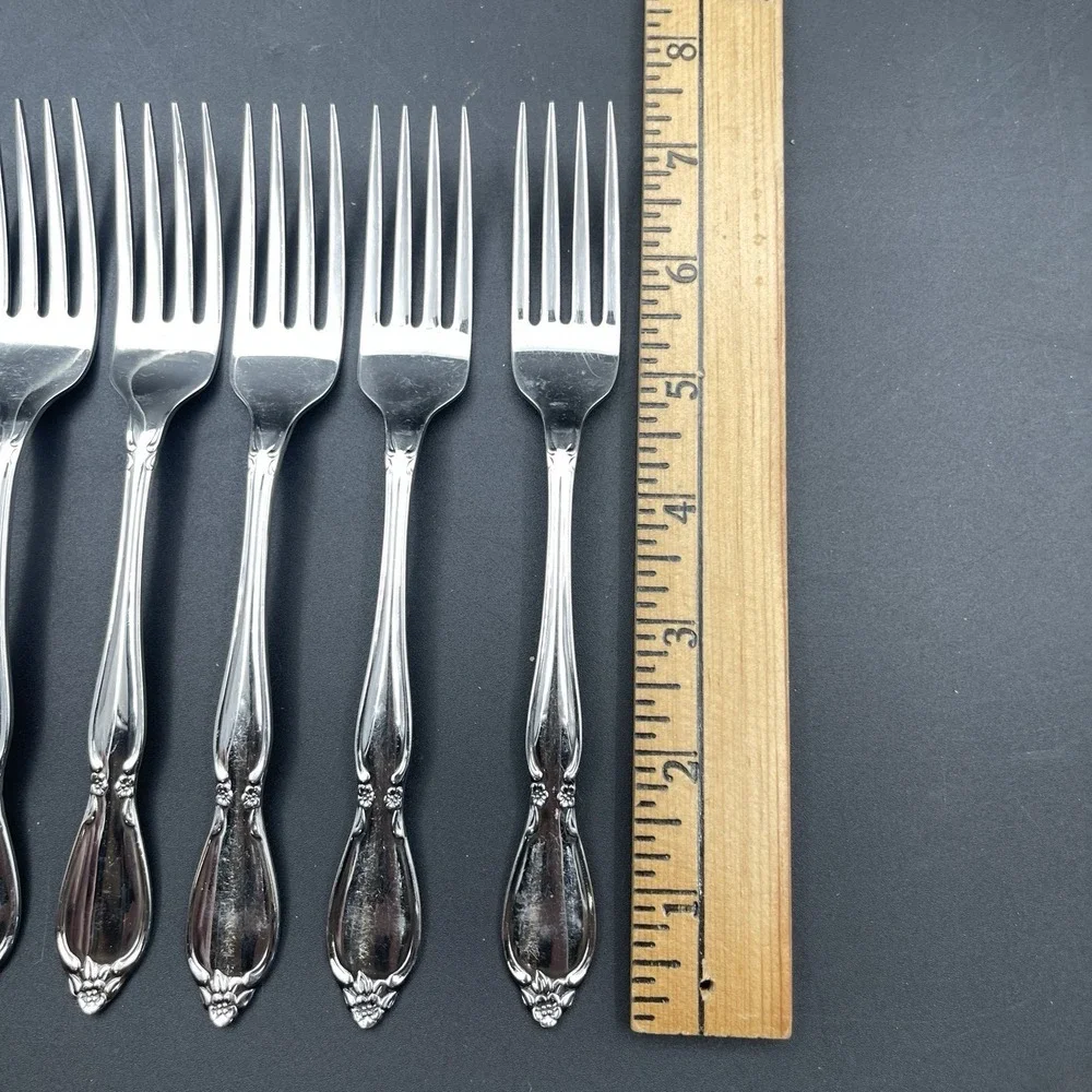 Oneida Community Chantelaine Stainless Dinner Forks Lot of 5 Replacement
