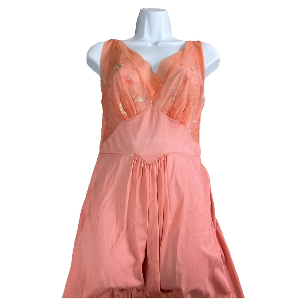 VTG Vanity‎ Fair Babydoll Nightgown Small Sheer Empire Waist Coquette Romantic