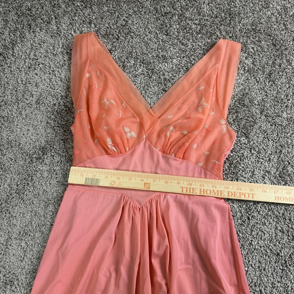 VTG Vanity‎ Fair Babydoll Nightgown Small Sheer Empire Waist Coquette Romantic
