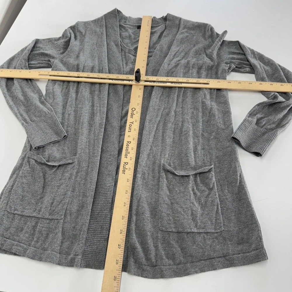 J Jill Cardigan‎ Sweater Set Women Small Gray Silk Cotton Knit Twinset Attached