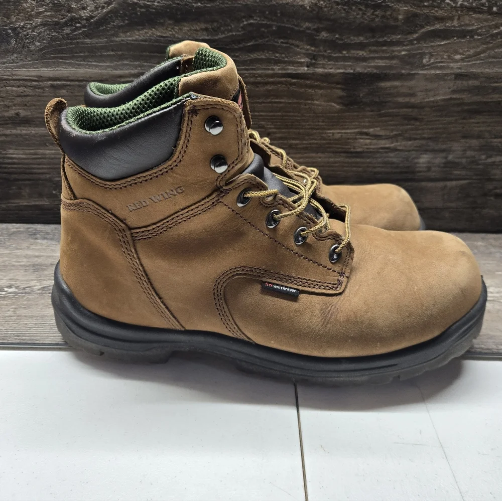 Red Wing King Toe Boots Men's 14D Brown Waterproof Non Metallic Composite Toe