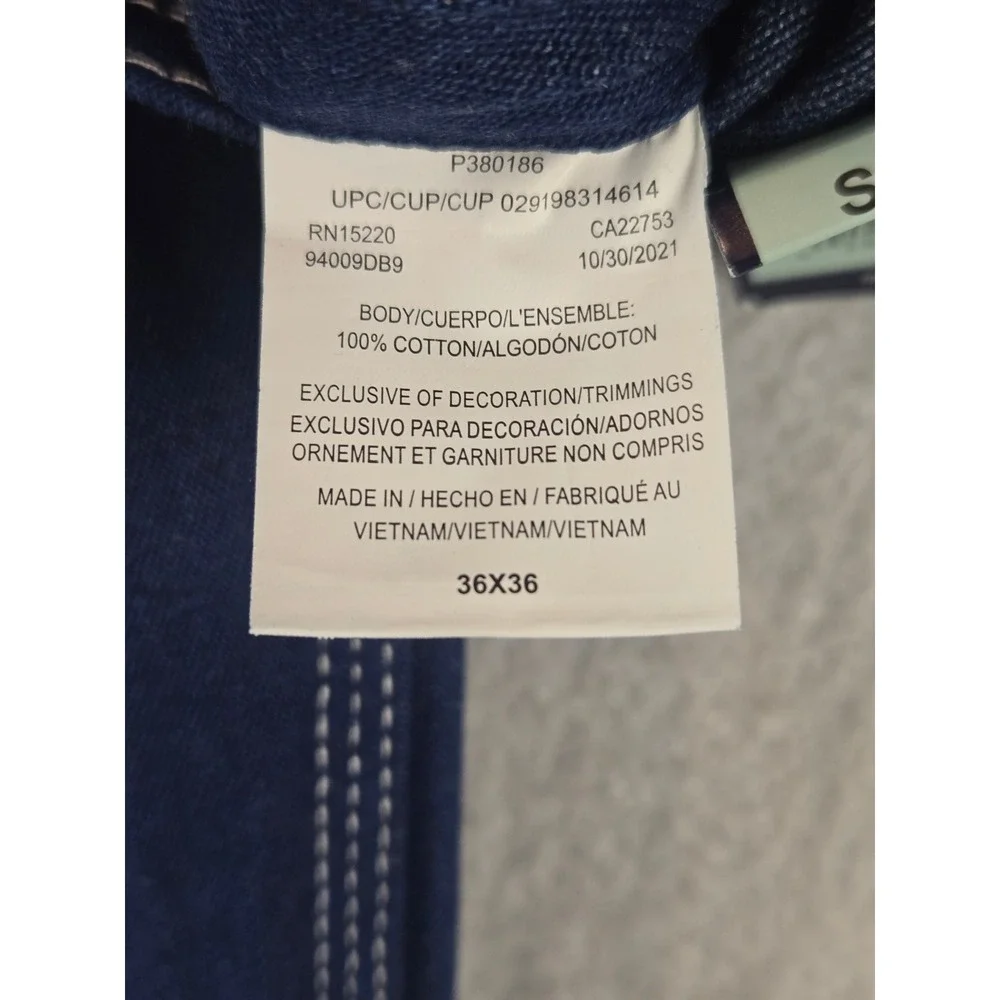 Big Smith Mens Denim Bib Overalls 36‎ x 36 Original Fit Blue