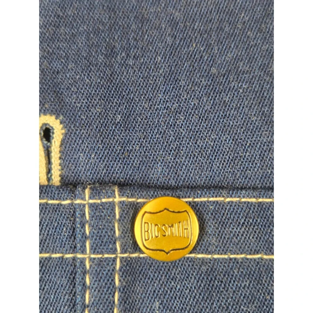 Big Smith Mens Denim Bib Overalls 36‎ x 36 Original Fit Blue
