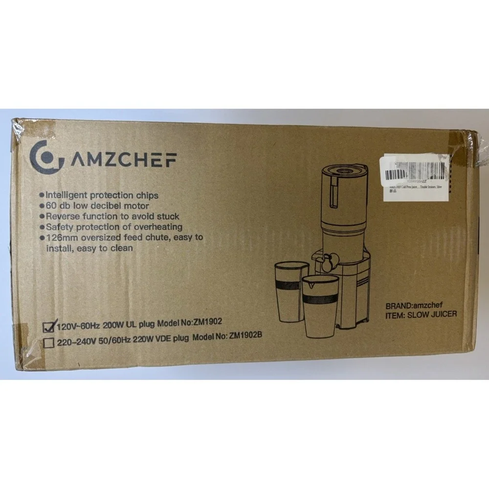 New AMZCHEF Cold Press Juicer, Juicers Machines - Wide Mouth & Large Feed‎ Chute
