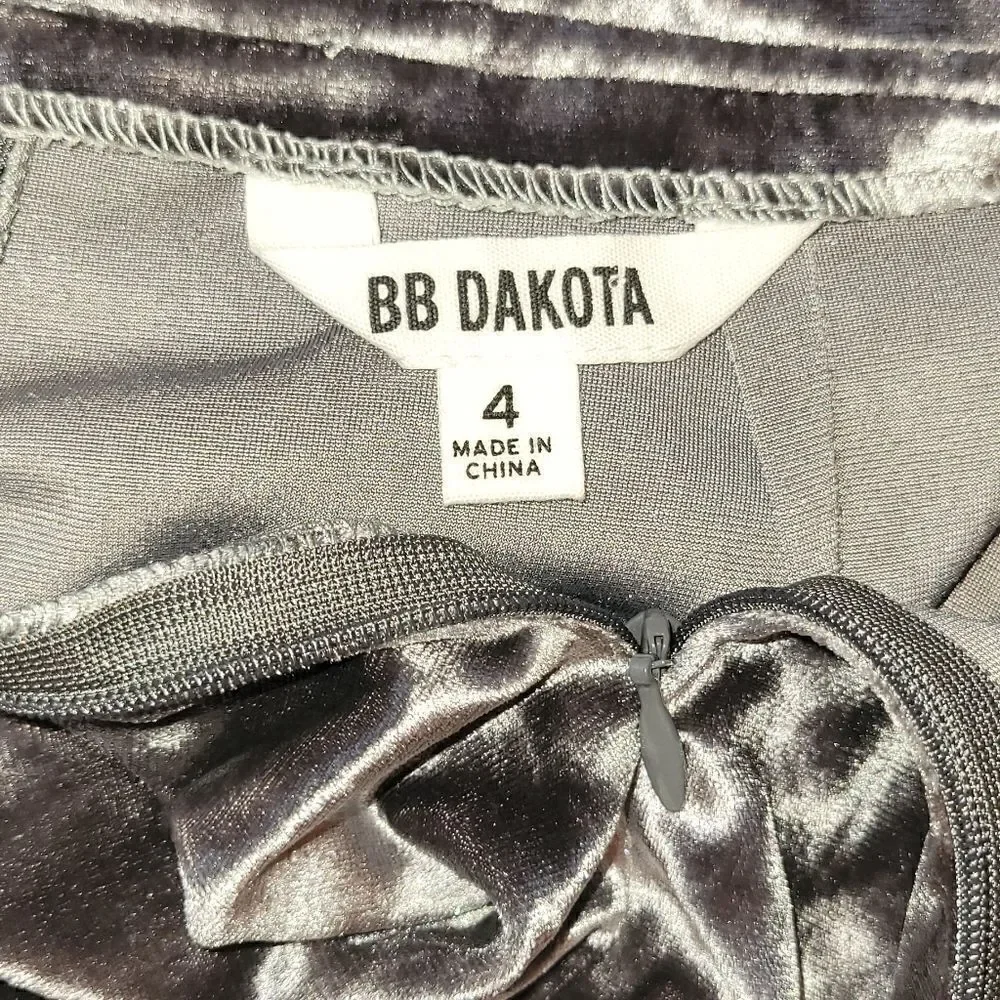 NWOT BB Dakota Metallic Calhoun Crushed Velvet Skirt Mini 4