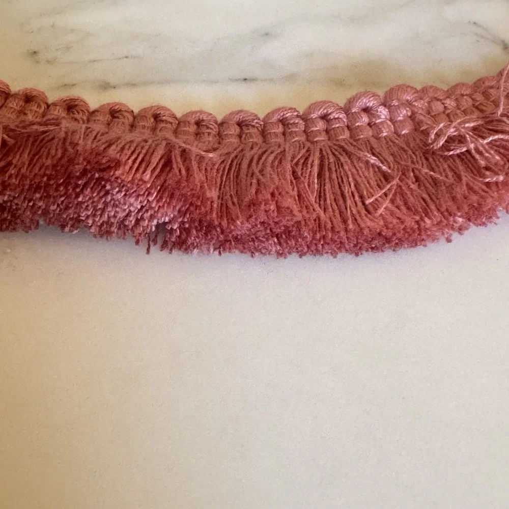 Vintage Conso‎ Trimmings Fringe Trim Dusty Rose Pink 50 FT Belk NOS #10435