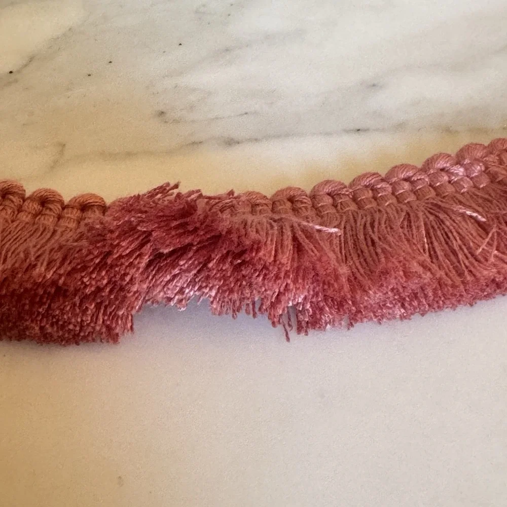 Vintage Conso‎ Trimmings Fringe Trim Dusty Rose Pink 50 FT Belk NOS #10435