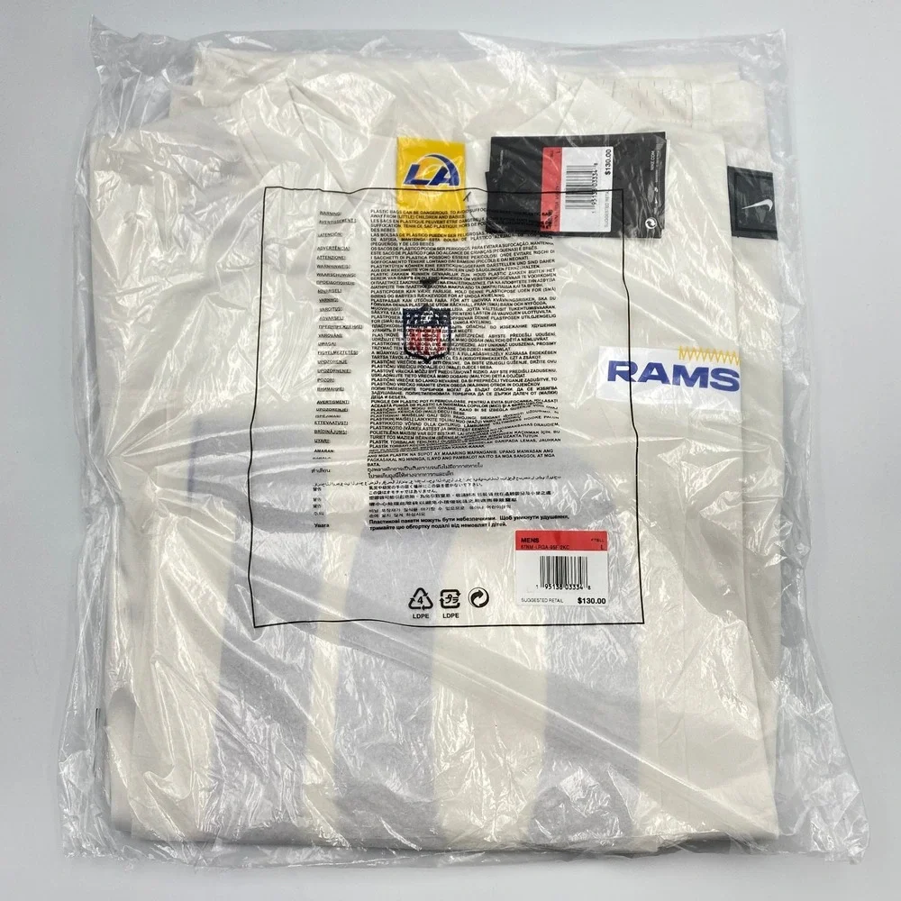 Nike Cooper Kupp Los Angeles Rams #10 On-Field Game Jersey White Men's L NWT