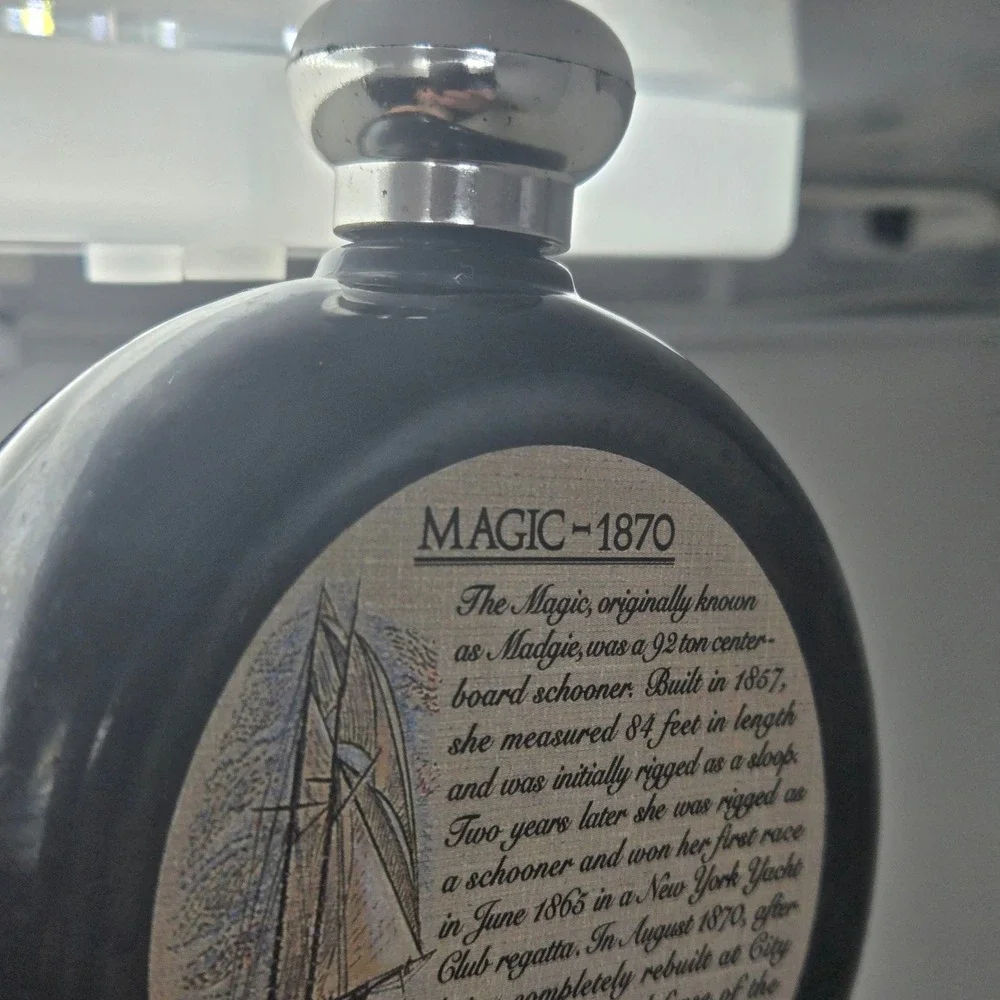 Vintage Old Spice Magic-1870 Commemorative Flask Decanter After Shave 6oz Bottle
