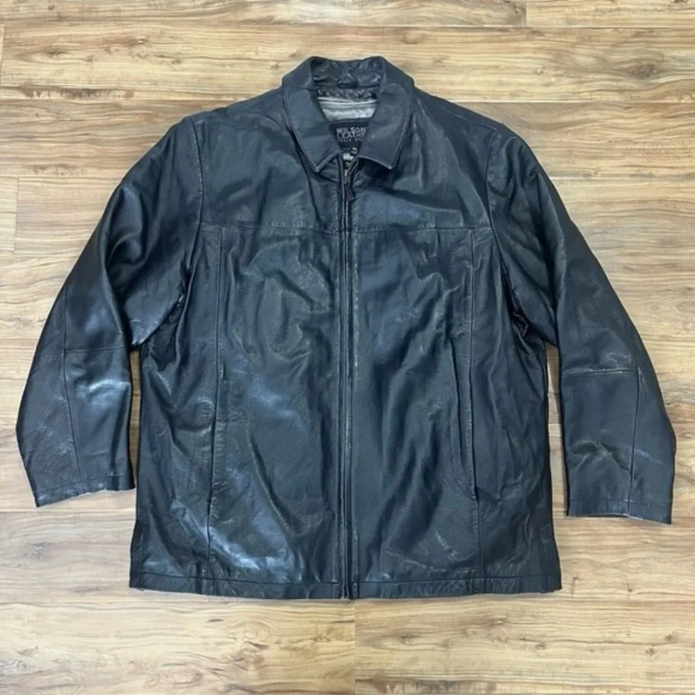 Wilsons Leather Pelle Studio Full Zip Jacket Thinsulate‎ Ultra Men’s XL Black
