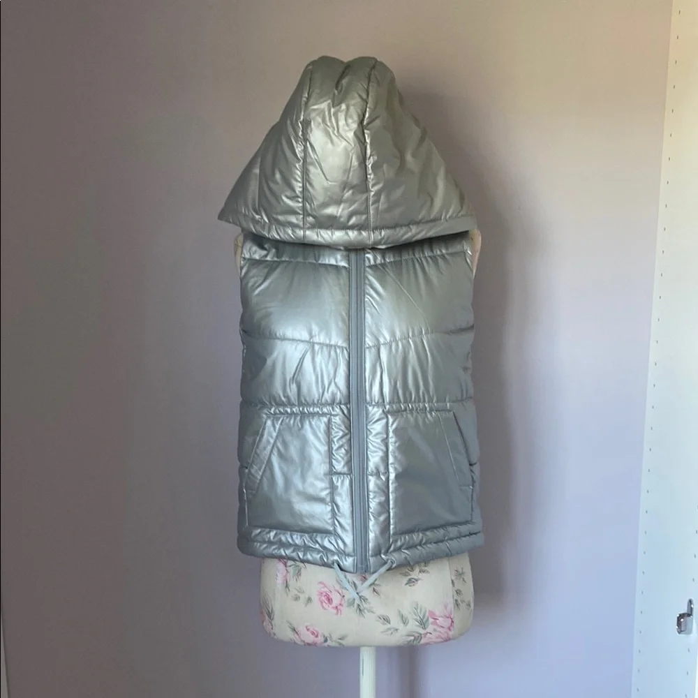 Zella Silver Quilted Puffer Vest