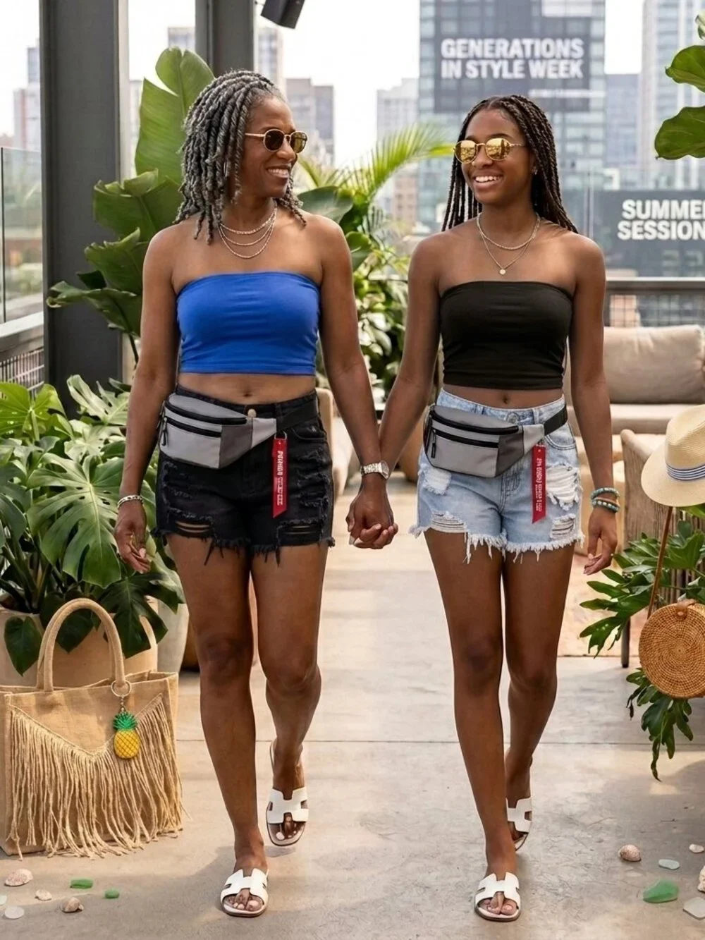 Black Distressed Denim Shorts