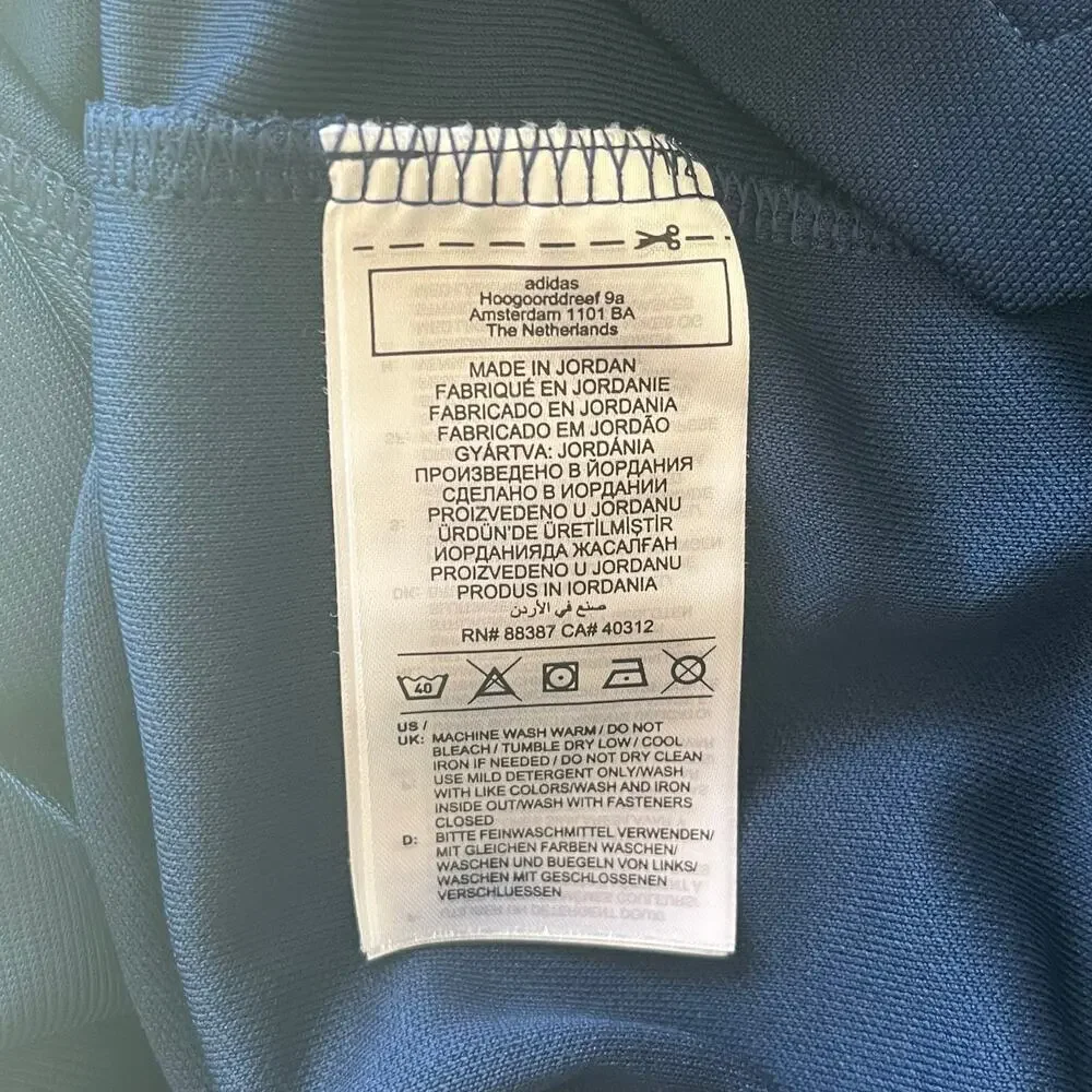 Adidas Men's Full Zip Navy Blue Sweatshirt Size 2XL