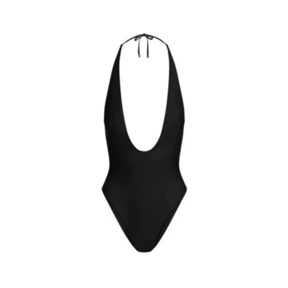 Skims iconic swim deep plunge one piece obsidian