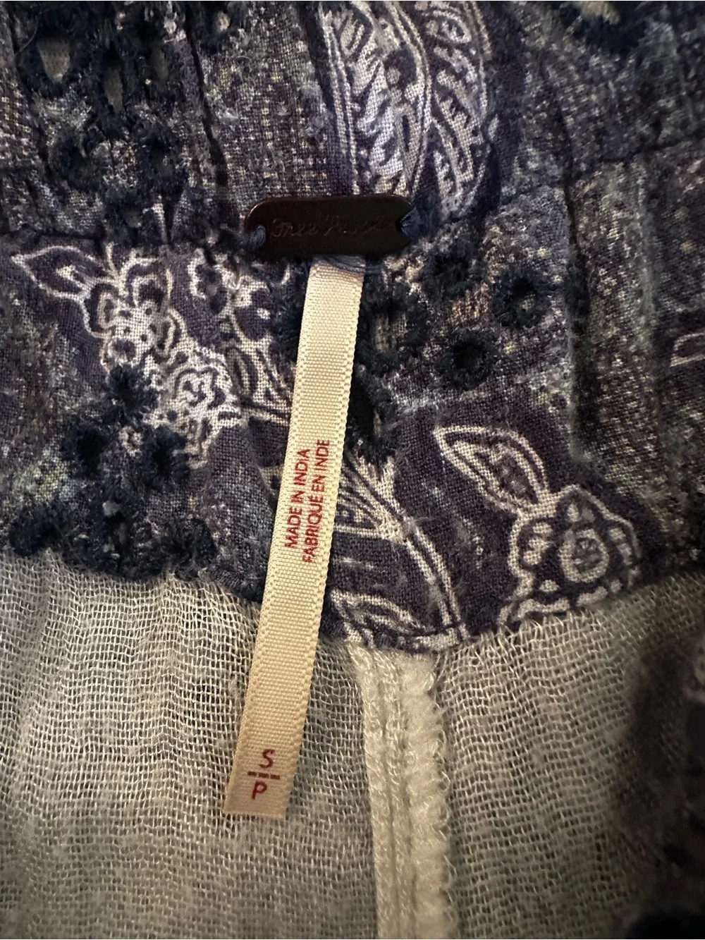 Free People Sweet It Is Printed Pants Size Small