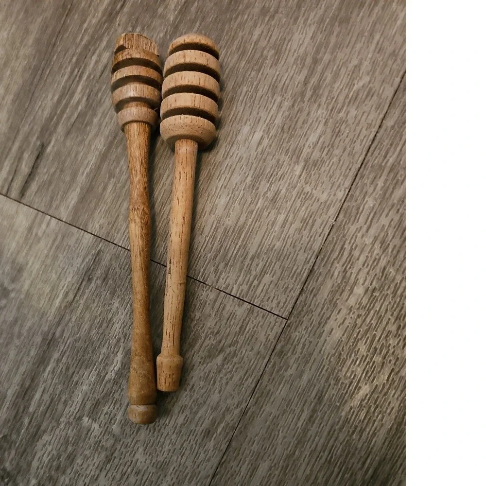 Honey Dipper Sticks Wooden Honeycomb‎ Swizzle Server Drizzler 2 Piece
