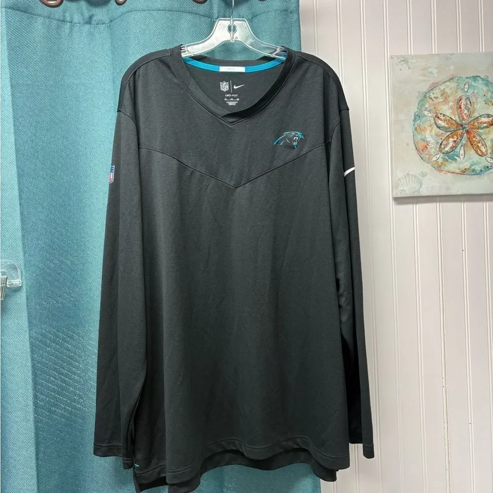 Nike NFL Carolina Panthers “Campen” Long Sleeve Shirt Size 3X