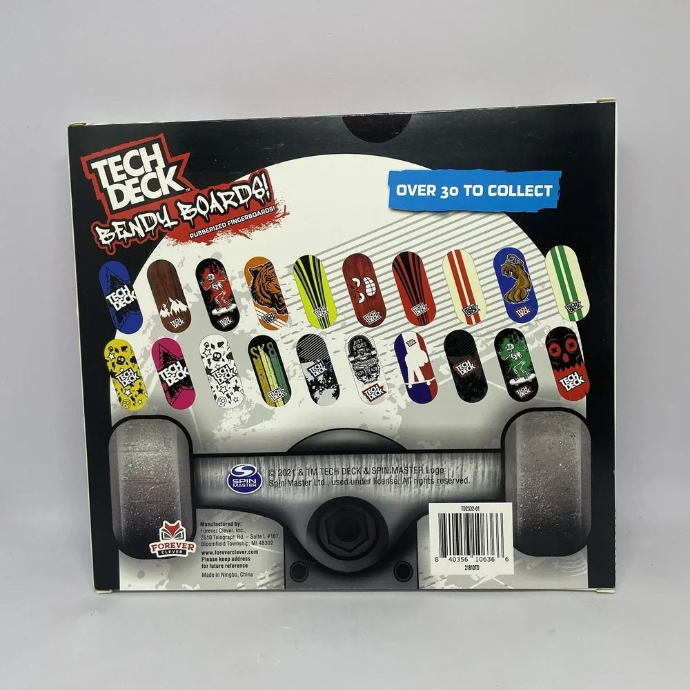 Tech Deck Bendy Boards‎ 10-Pack Rubberized Fingerboards Limited Eraser Edition