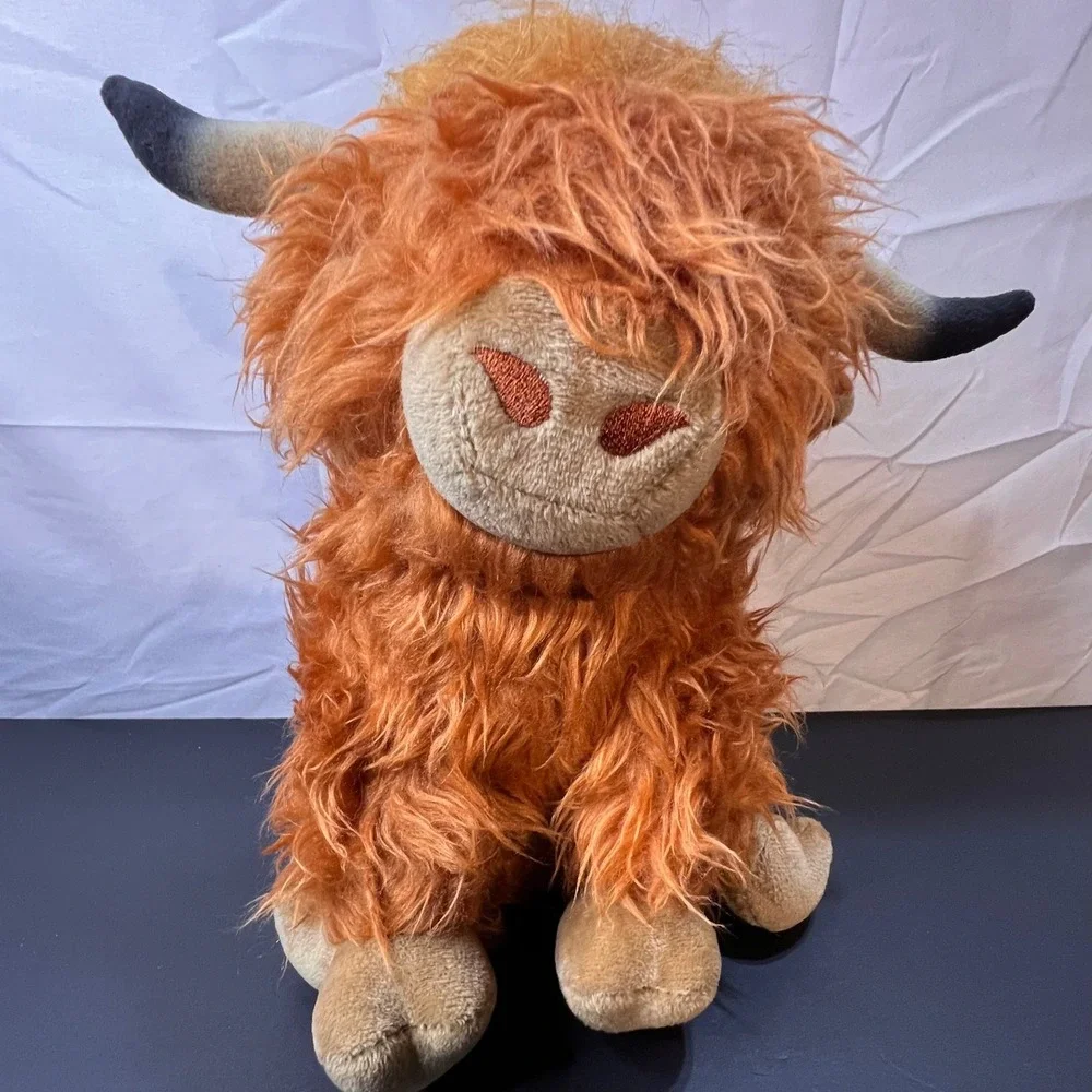 Unbranded Highland Cow Plush‎ Kids Ginger NWOT Shaggy Stuffed Animal Toy