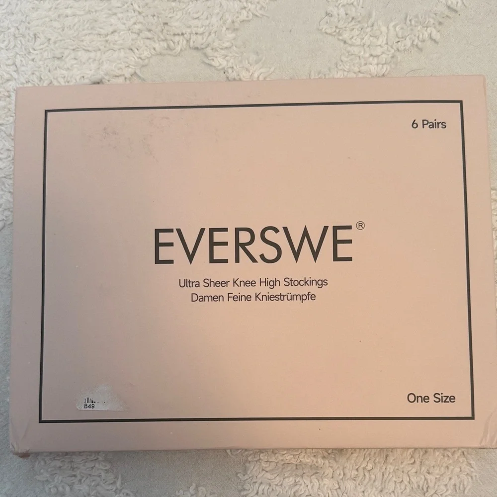 Everswe Ultra Sheer Knee High Stockings 6 Pairs Unopened Pack One Size‎