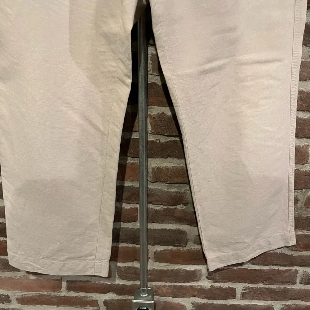 Banana Republic off white cotton/linen blend pants size 34w