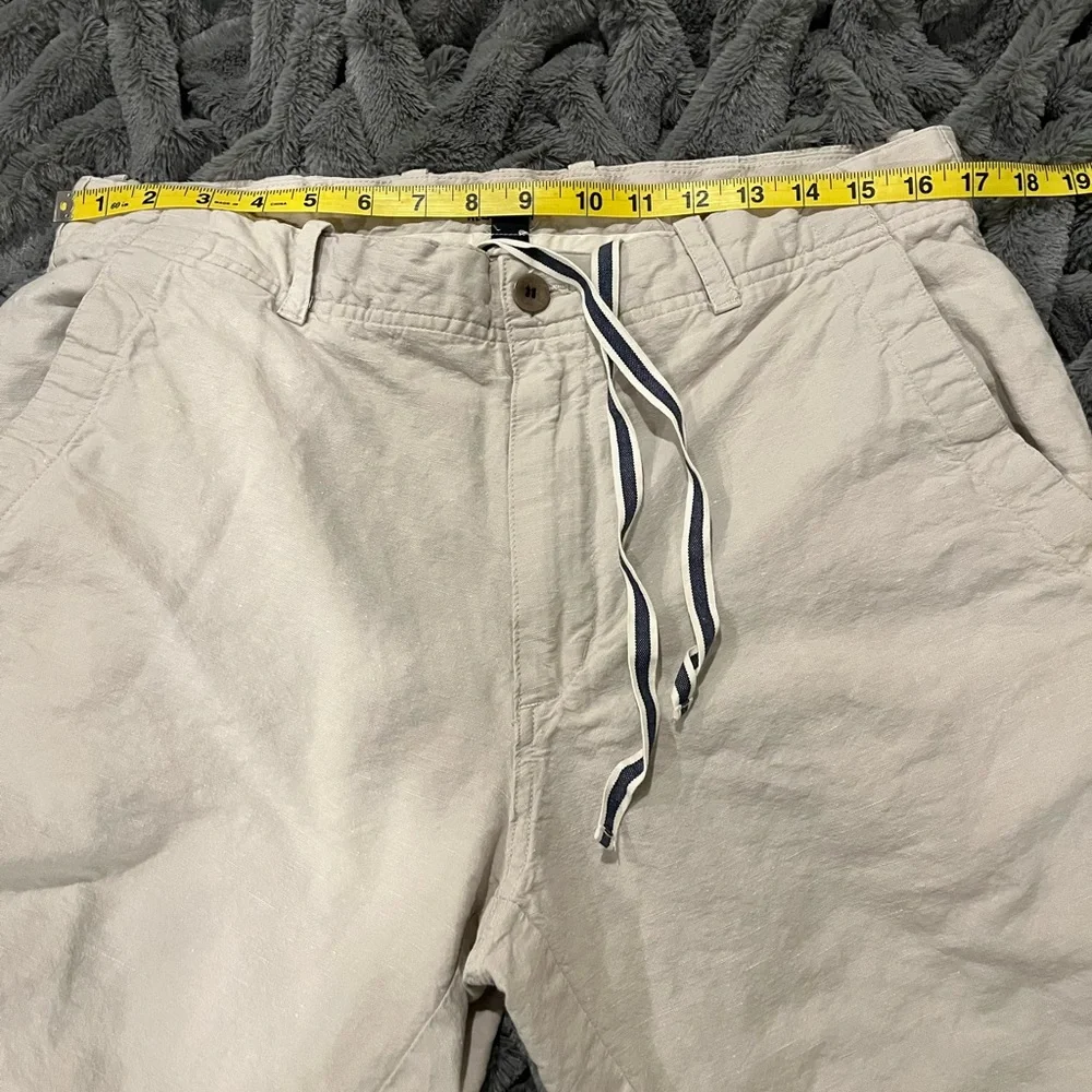 Banana Republic off white cotton/linen blend pants size 34w