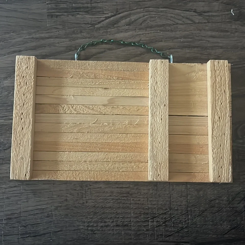 red white and blue wooden hanging flag sign decor