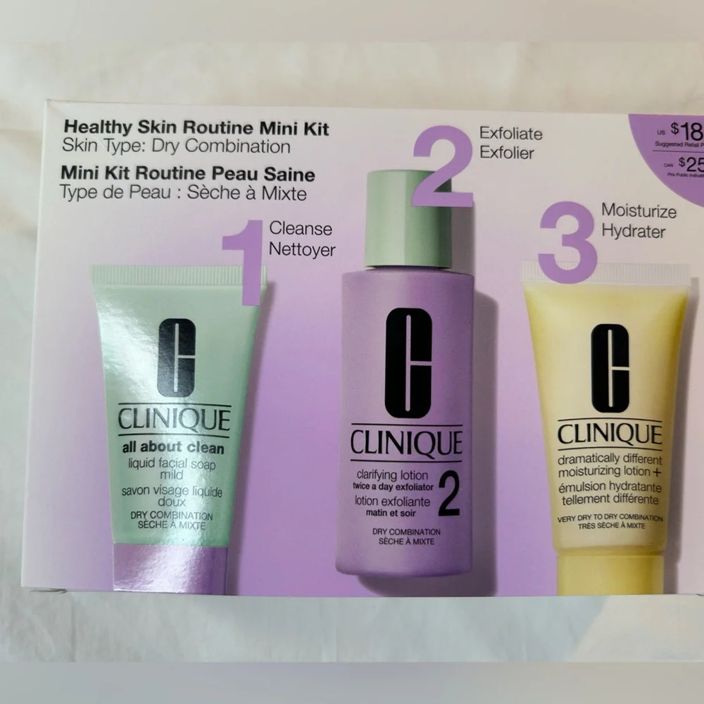 Clinique Mini Skincare Kit skin type‎ Dry Combination Travel NIB